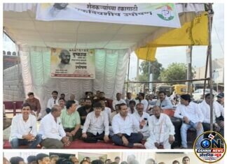 अकोला जिल्हा कोरडा दुष्काळग्रस्त घोषित करा : हेक्टरी ५० हजारांची मागणी ; काँग्रेसचे अकोटमध्ये एकदिवसीय उपोषण